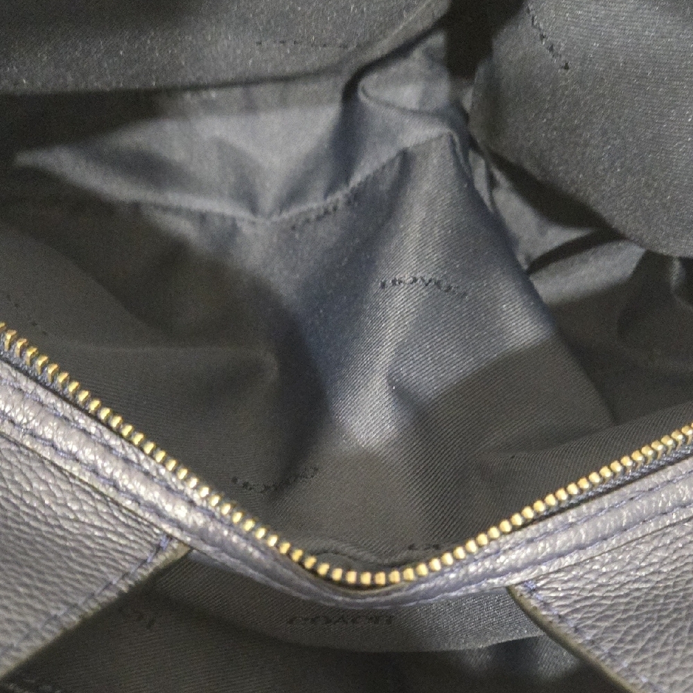 Coach Midnight Blue Leather Shoulder Bag - Picture 11 of 16